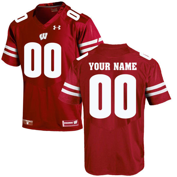 Wisconsin Badgers UA Customized Red Jersey->->Custom Jersey